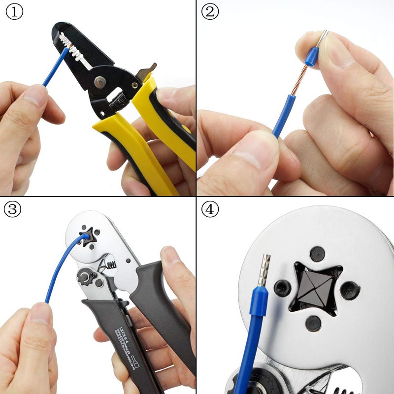 Xhf 1000 Pcs Awg 16/1.5Mm Wire Ferrules Insulated Copper Crimp Connectors, Crimp Pin Cord End Terminals Blue - Image 4